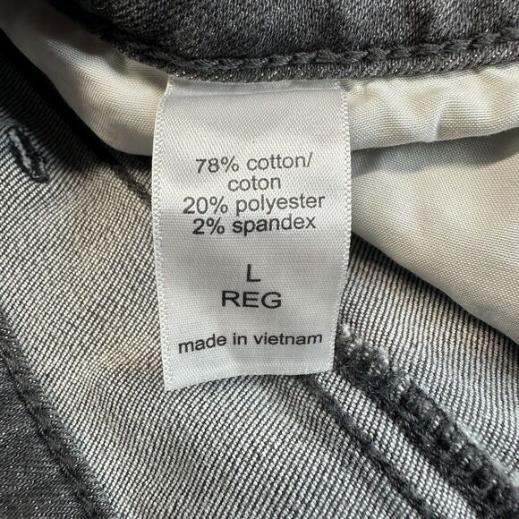 Maurices High Rise Skinny Jean Women L/12 Stretch Gray Denim Button Fly Distress - Picture 4 of 11